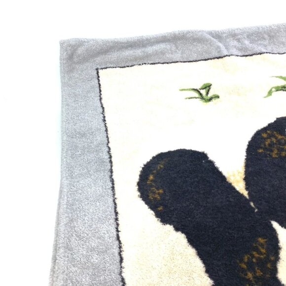 HERMES Panda Beach towel bath towel cotton gray - Picture 5 of 10